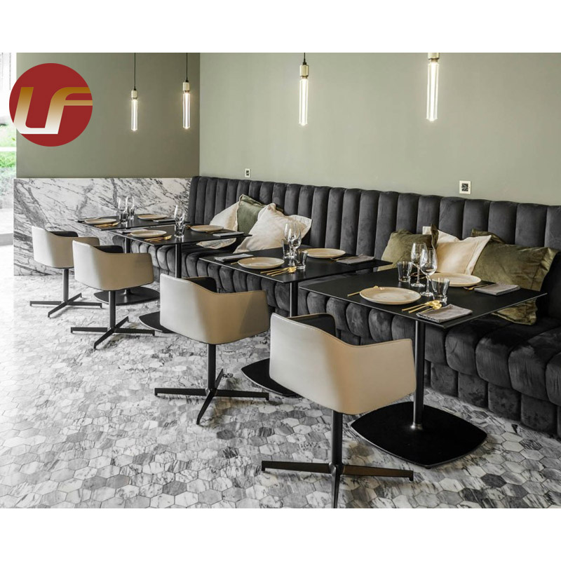Design moderne à bas prix en métal siège en cuir Restaurant Booth Meubles Chaise Set Canapé