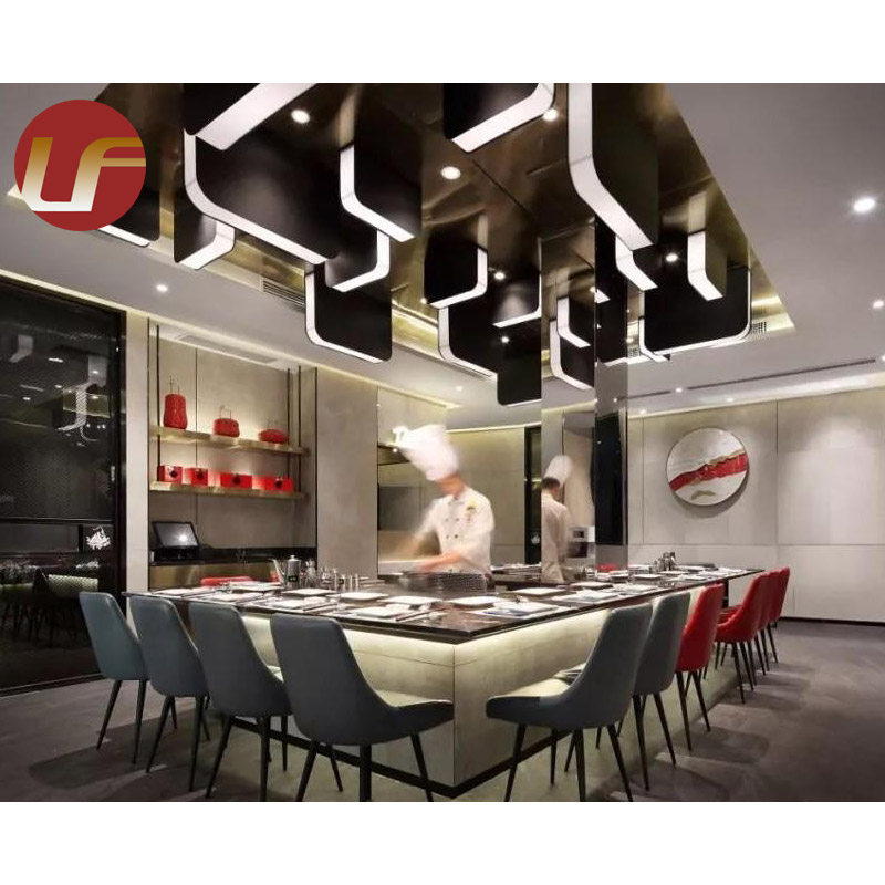Meubles de restaurant de luxe de conception moderne comprenant des tables et des chaises