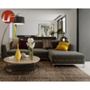 Meubles modernes de luxe de Tableau de jambe d'acier inoxydable de sofas modernes de salon de style pour la chambre d'hôtel