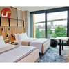 Chambre à coucher entièrement en bois de meubles de vert d'érable de fournisseur célèbre d'hôtel de la Chine de meubles d'hôtel pour le projet