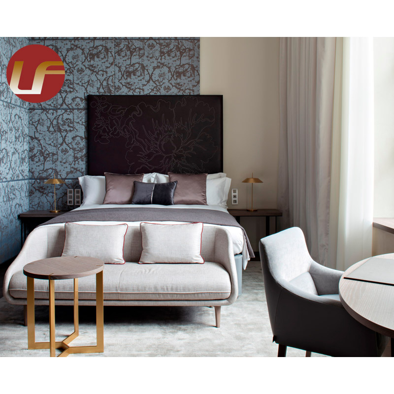 Ensemble complet de chambre à coucher en bois d'hôtel de fabricant et ensemble moderne de meubles de chambre à coucher de meubles d'hôtel de conception