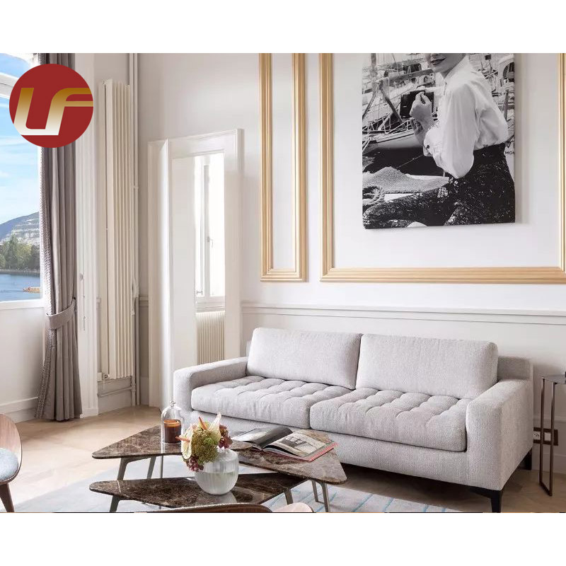 Tissu en cuir de luxe léger italien haut de gamme personnalisé salon hôtel Villa maison entière supportant des meubles canapé modulaire