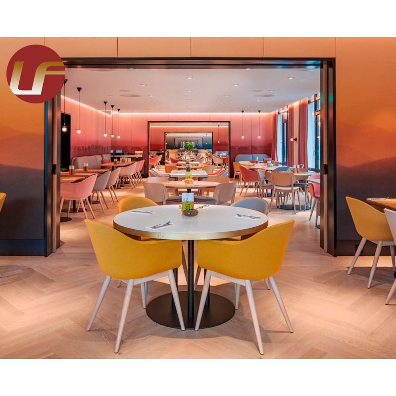 La cabine dinante moderne d'allocation des places place la table de meubles de restaurant avec des ensembles de chaises